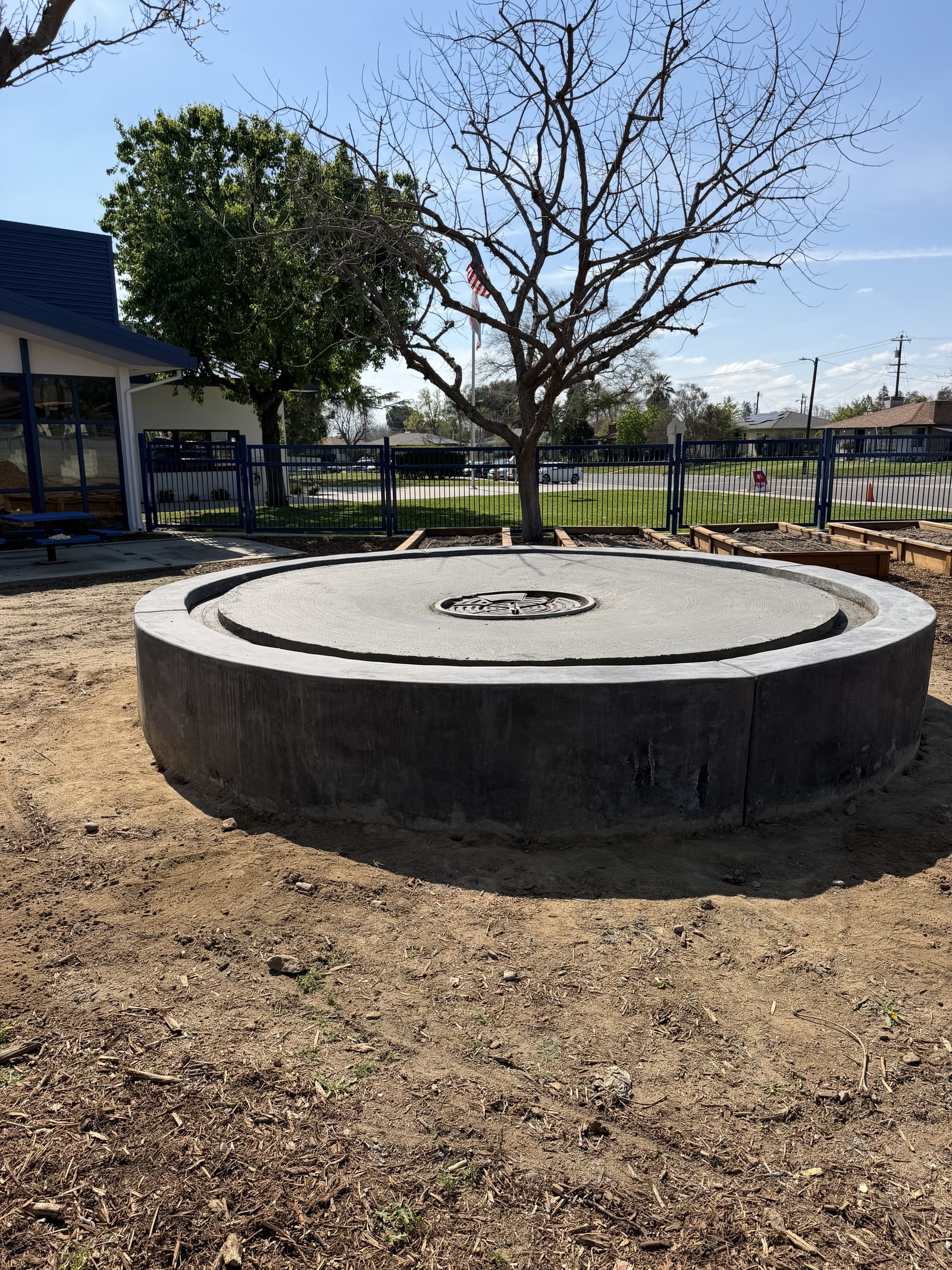 Circular Decorative Pad — decorative concrete work by James Z. Concrete & Construction