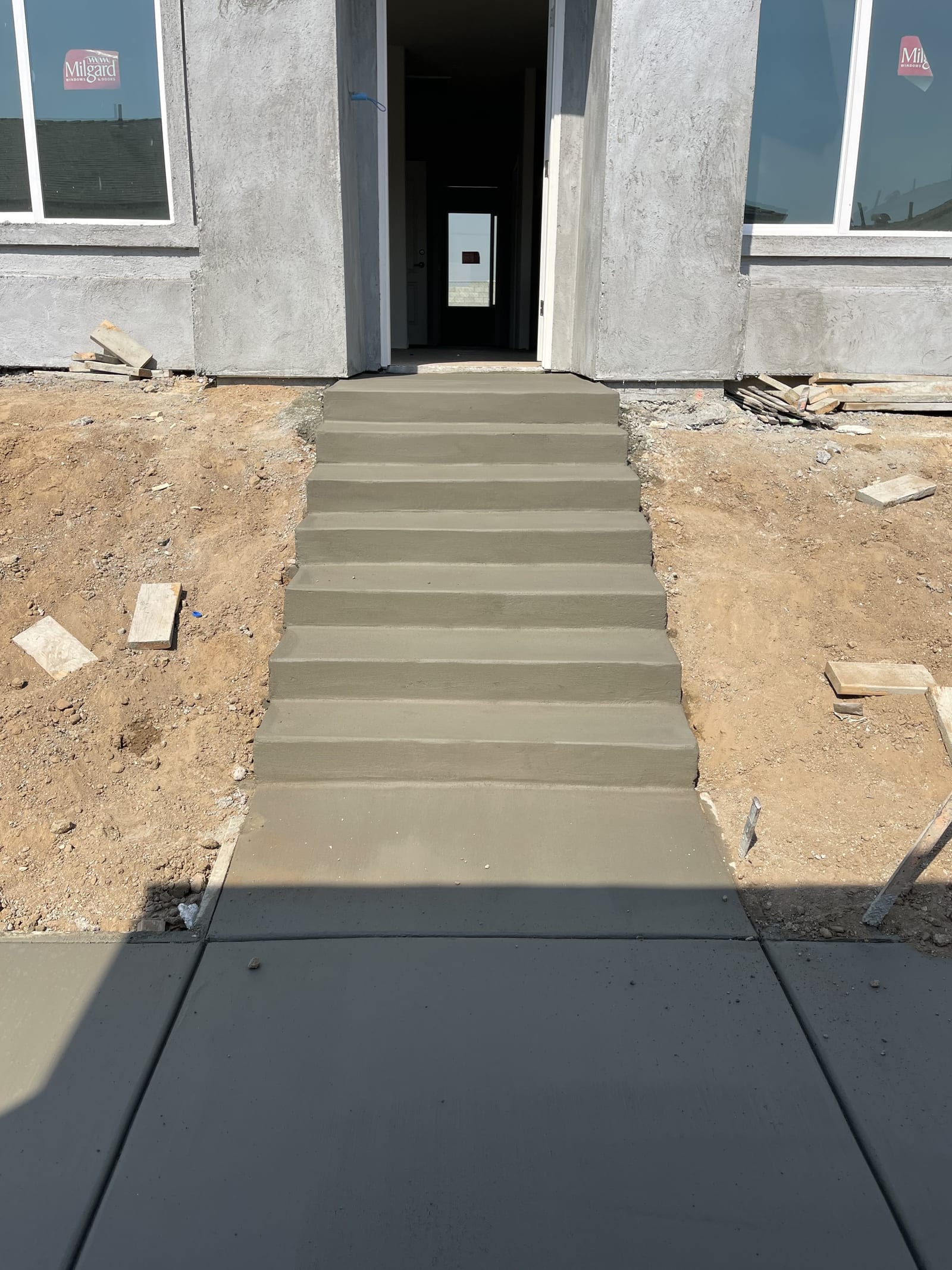 Entry Steps Walkway — flatwork concrete work by James Z. Concrete & Construction