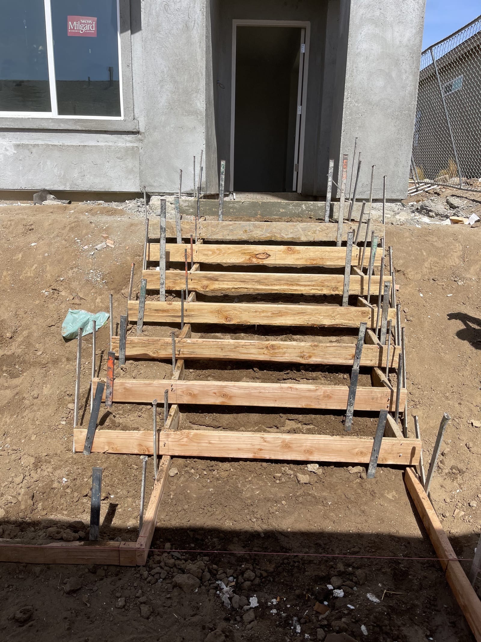 Stair Rebar Forms — foundation concrete work by James Z. Concrete & Construction