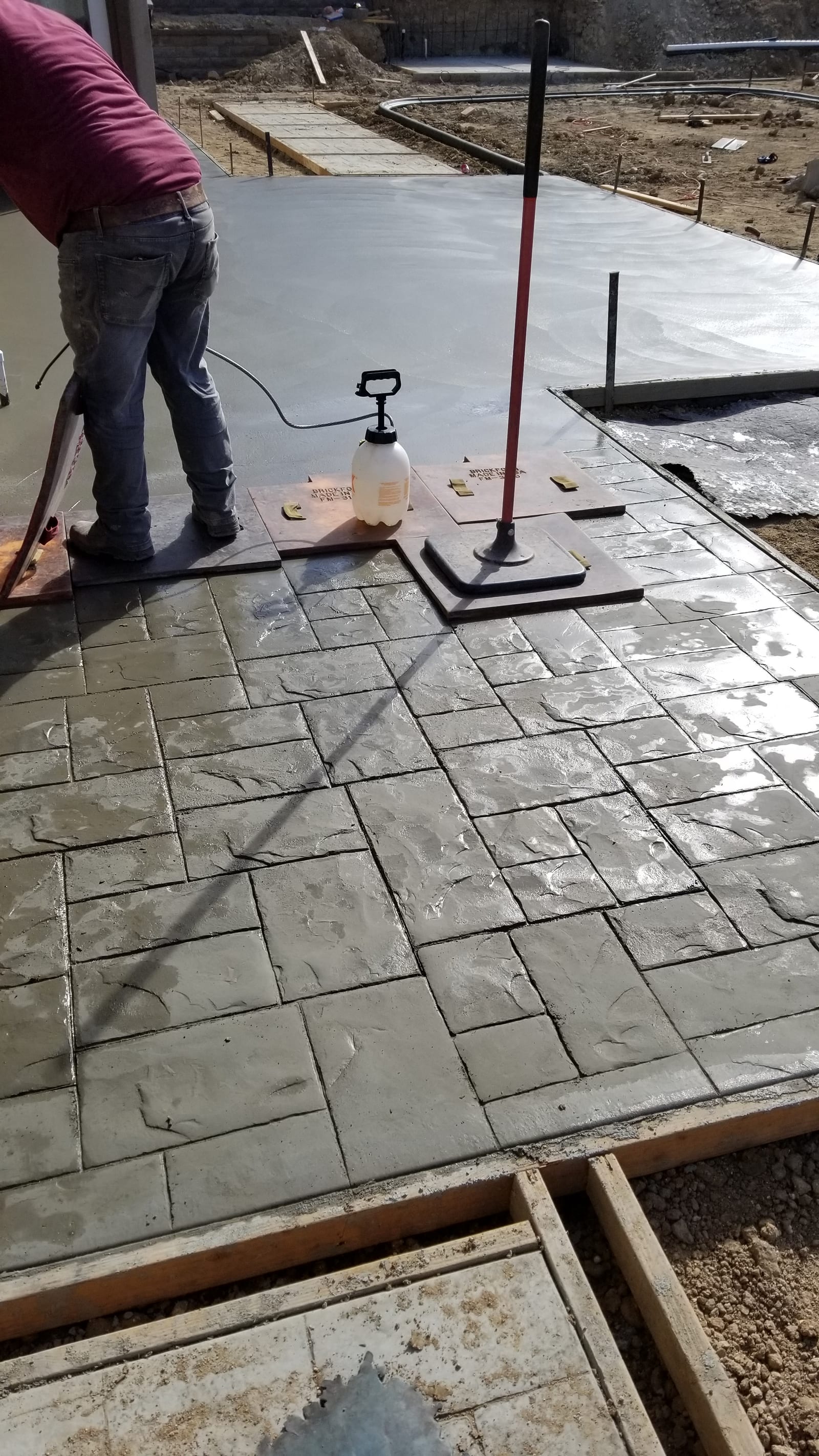 Stamped Pattern Sealing — decorative concrete work by James Z. Concrete & Construction